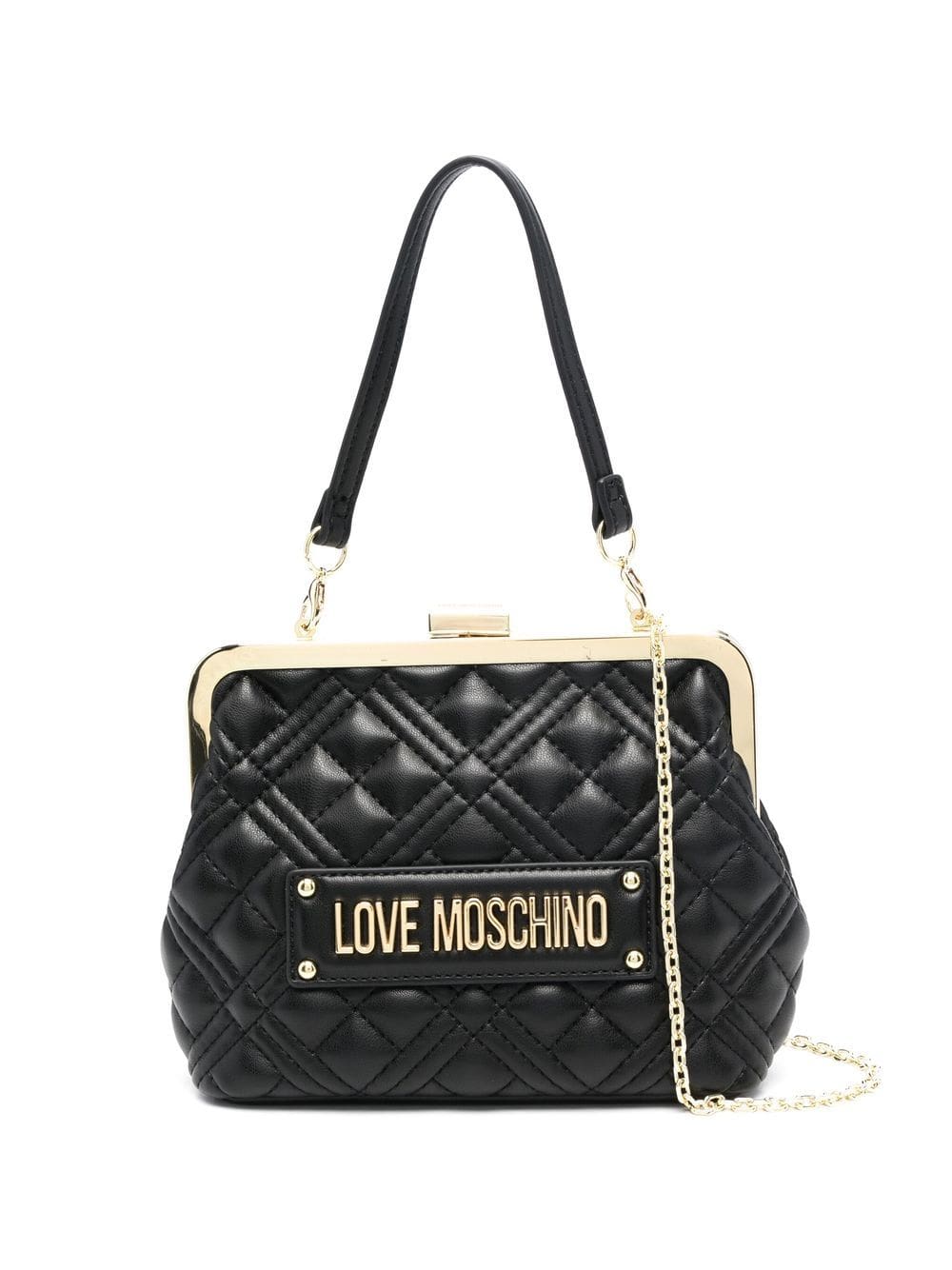 Love Moschino logo-plaque quilted tote bag
