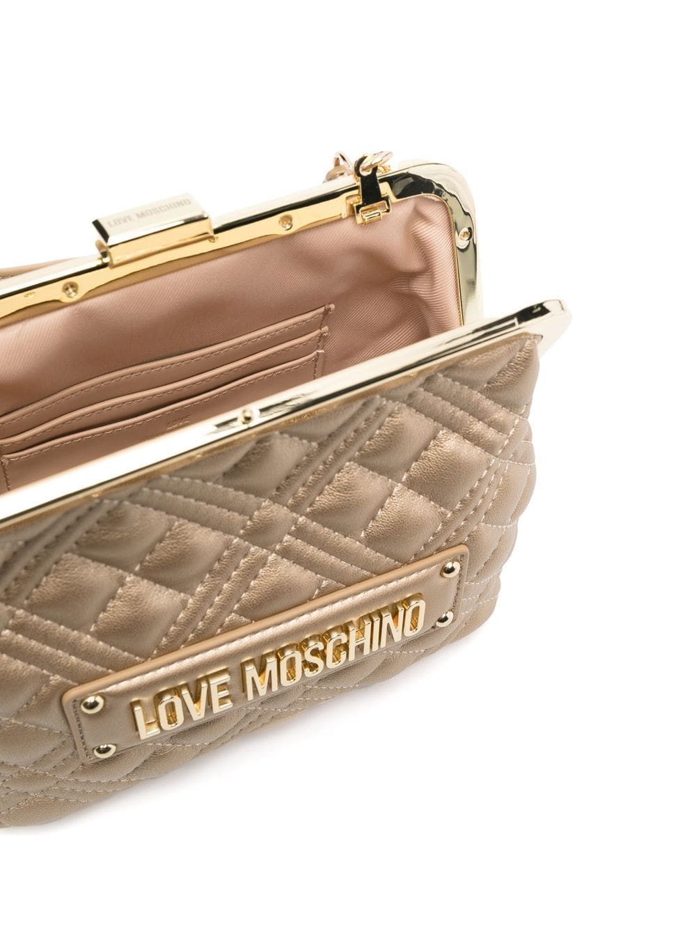 Love Moschino logo-plaque quilted tote bag - Image 4