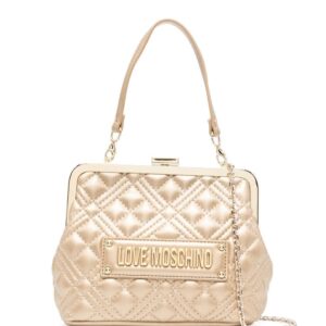 Love Moschino logo-plaque quilted tote bag