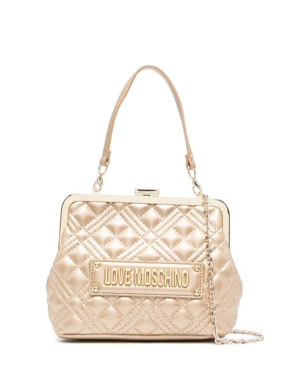 Love Moschino logo-plaque quilted tote bag