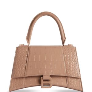 Balenciaga Hourglass crocodile-embossed bag