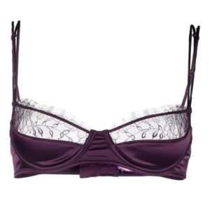 Maison Close  lace-trim satin bra