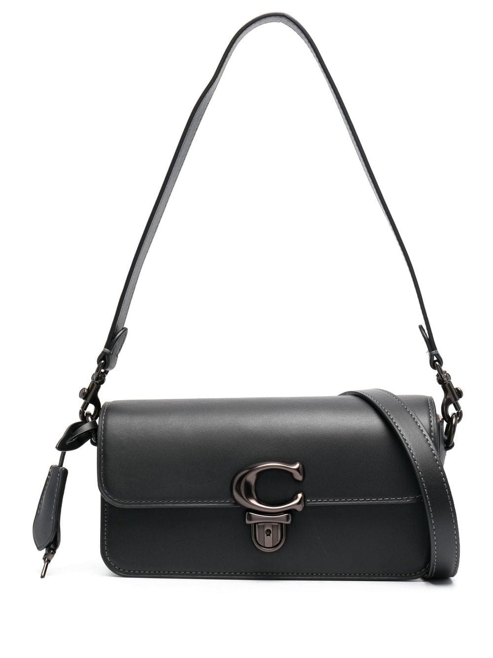 Coach logo-plaque leather tote bag