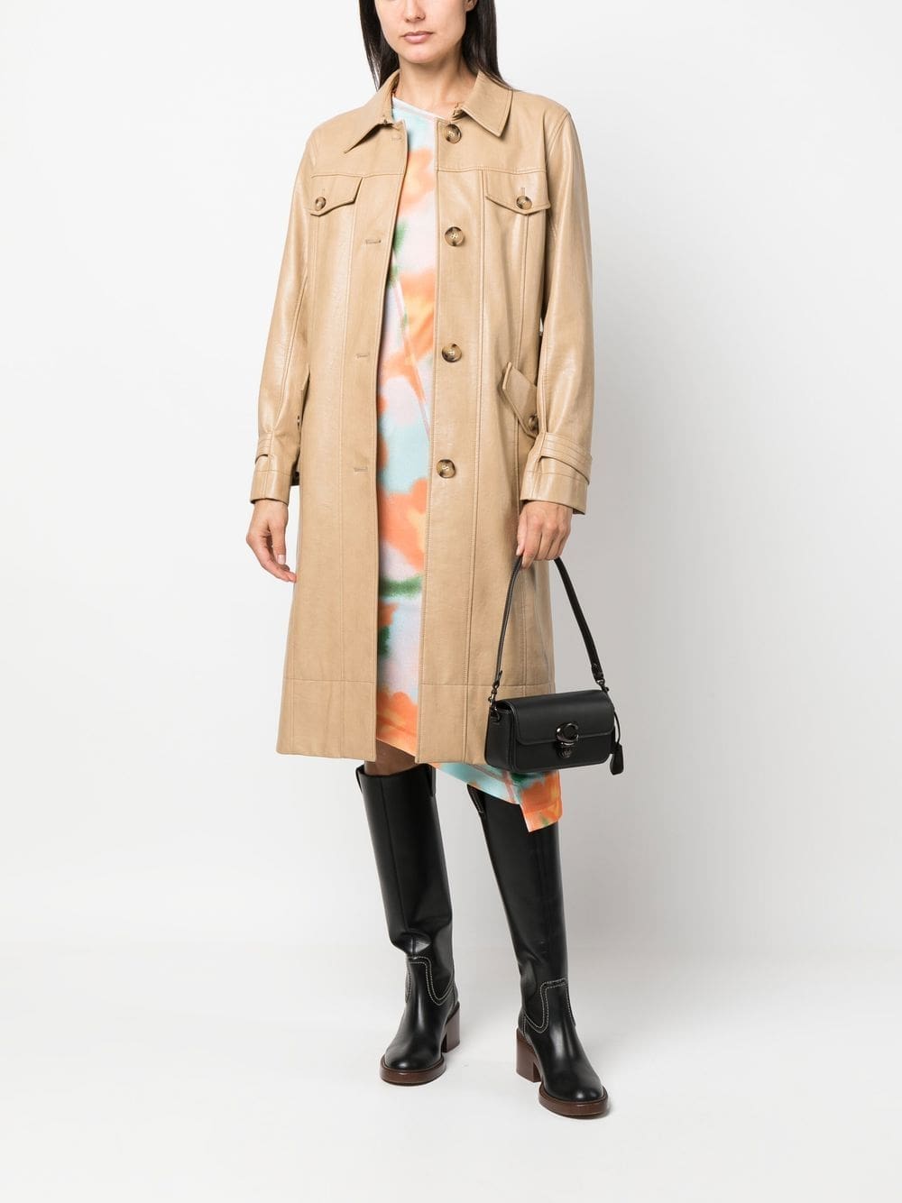 Coach logo-plaque leather tote bag - Image 2