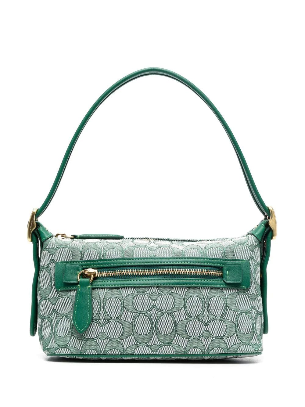 Coach monogram jacquard shoulder bag
