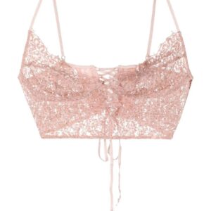 Kiki de Montparnasse  beaded lace longline bra