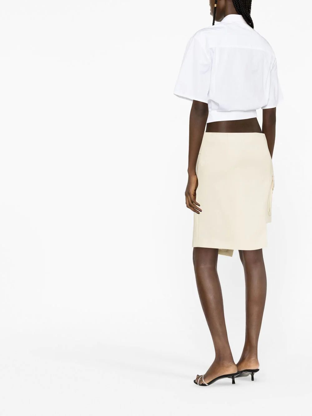 Off-White Toybox cinched cropped shirt - Image 3