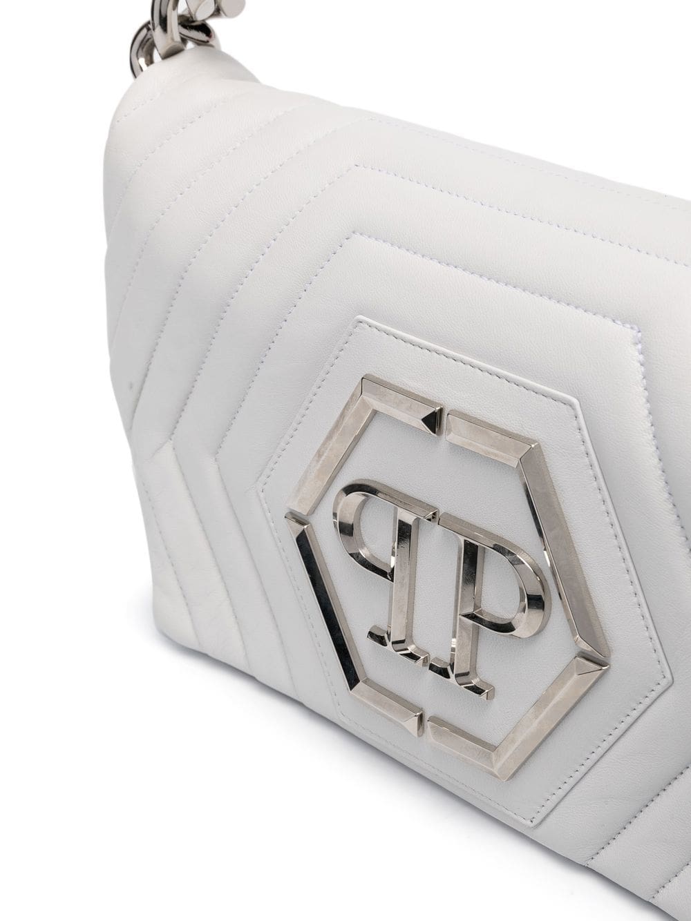 Philipp Plein Hexagon logo-plaque quilted shoulder bag - Image 4