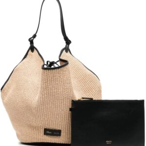 KHAITE medium Lotus raffia tote bag
