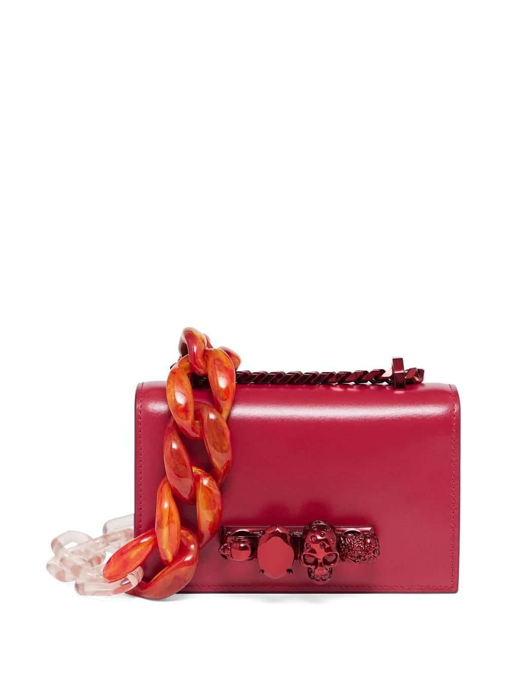 Alexander McQueen mini Jewelled skull satchel bag