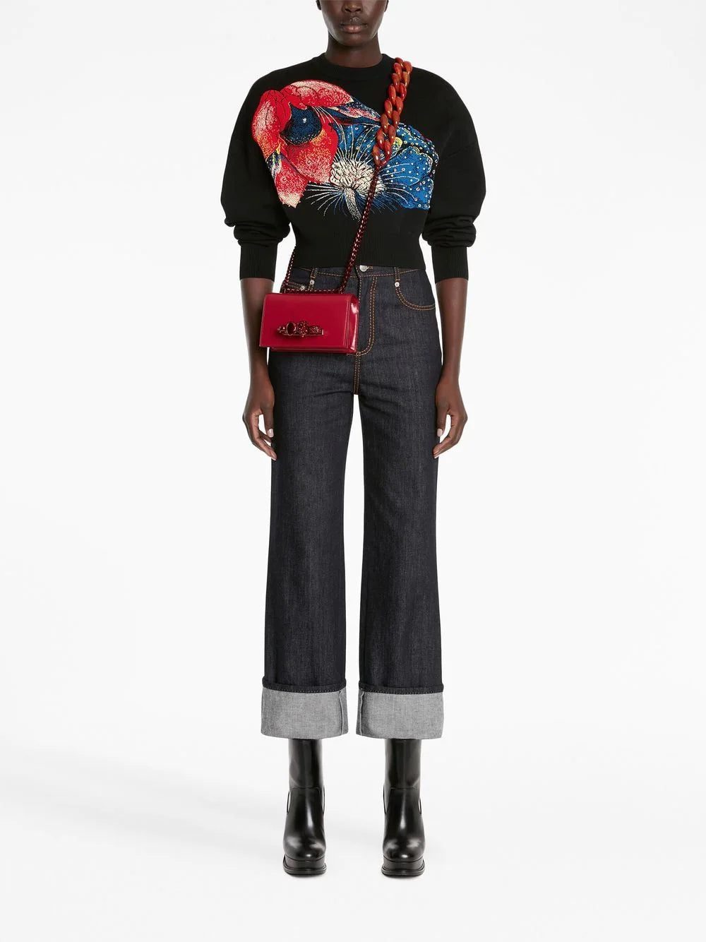 Alexander McQueen mini Jewelled skull satchel bag - Image 2