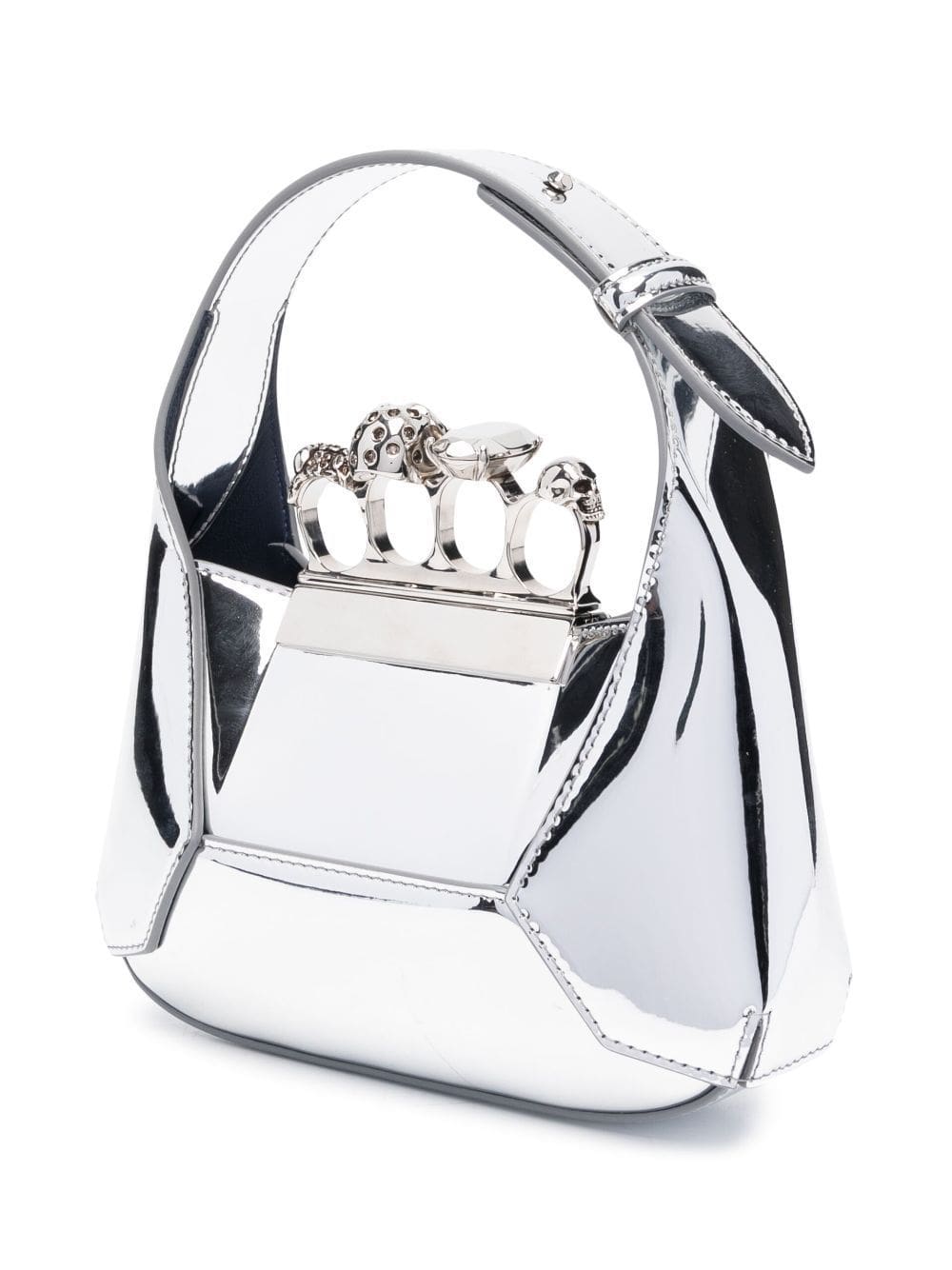 Alexander McQueen metallic Jewelled Hobo mini bag - Image 3