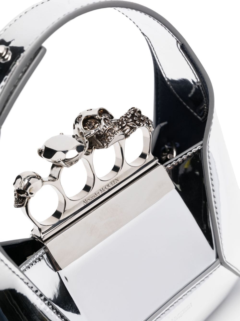 Alexander McQueen metallic Jewelled Hobo mini bag - Image 4