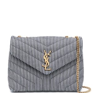 Saint Laurent Loulou striped shoulder bag