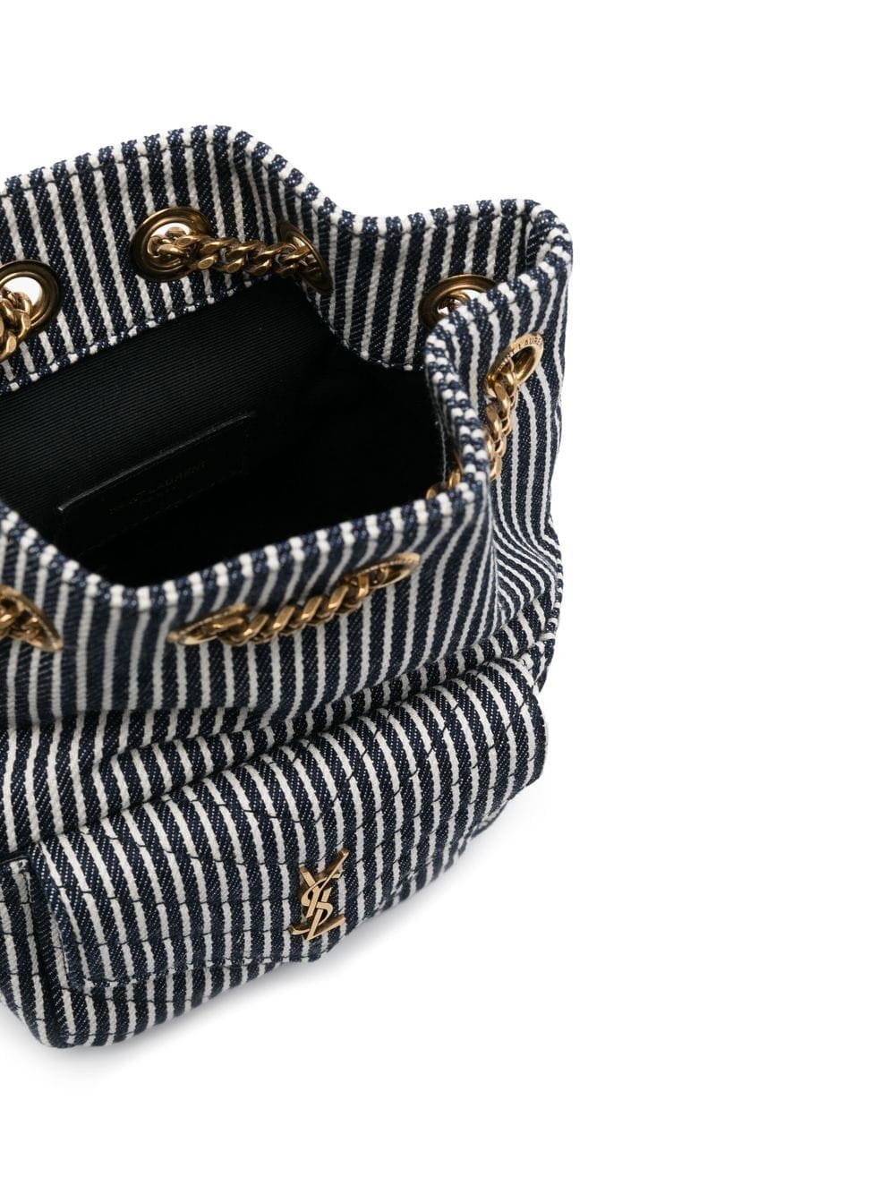 Saint Laurent mini Joe striped bucket bag - Image 5