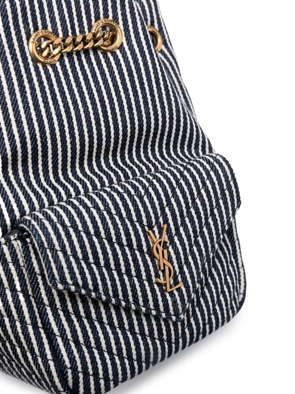 Saint Laurent mini Joe striped bucket bag - Image 4
