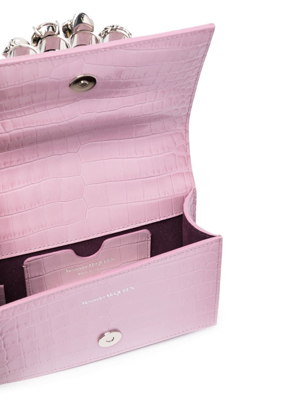 Alexander McQueen Jewelled crocodile-embossed satchel bag - Image 5