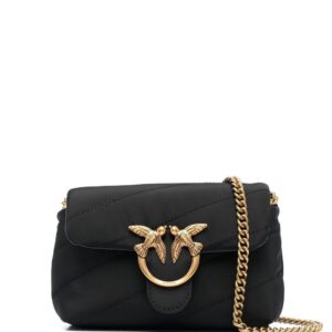 PINKO Love satin quilted shoulder bag