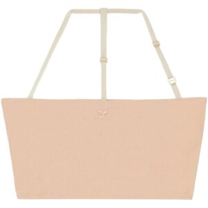 Courrèges  2nd-Skin embroidered-logo bra top