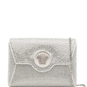 Versace La Medusa crystal envelope clutch Bag