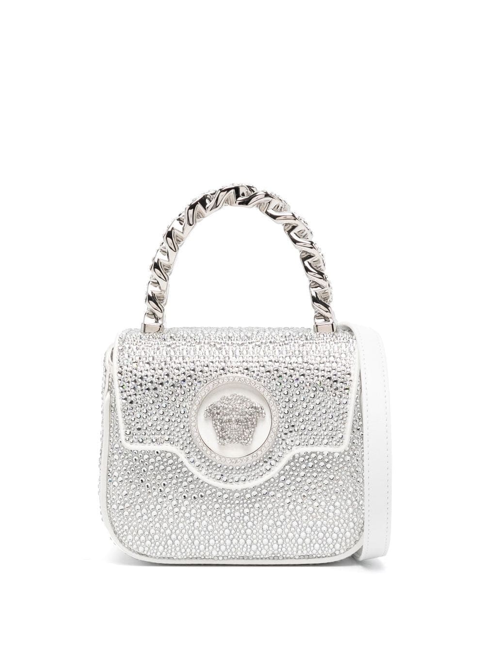 Versace La Medusa crystal-embellished mini bag