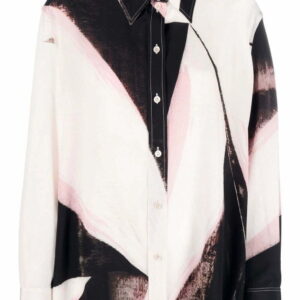 Alexander McQueen  painterly-print long-sleeved shirt