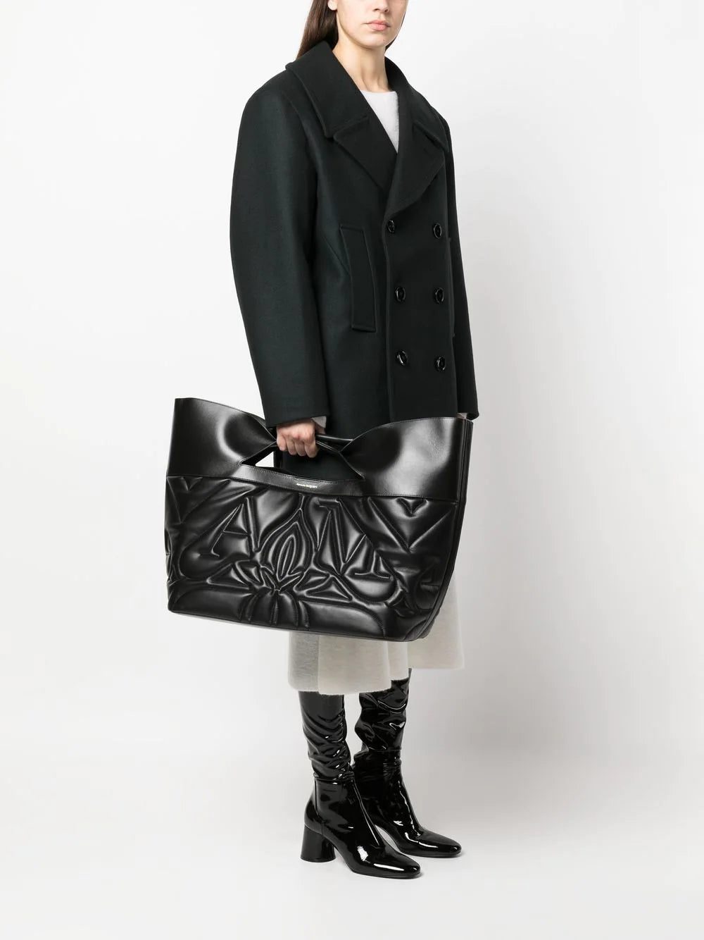 Alexander Mcqueen Seal logo-embroidered tote bag - Image 2