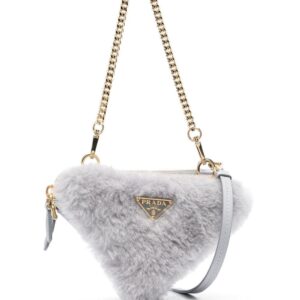 Prada mini shearling crossbody bag