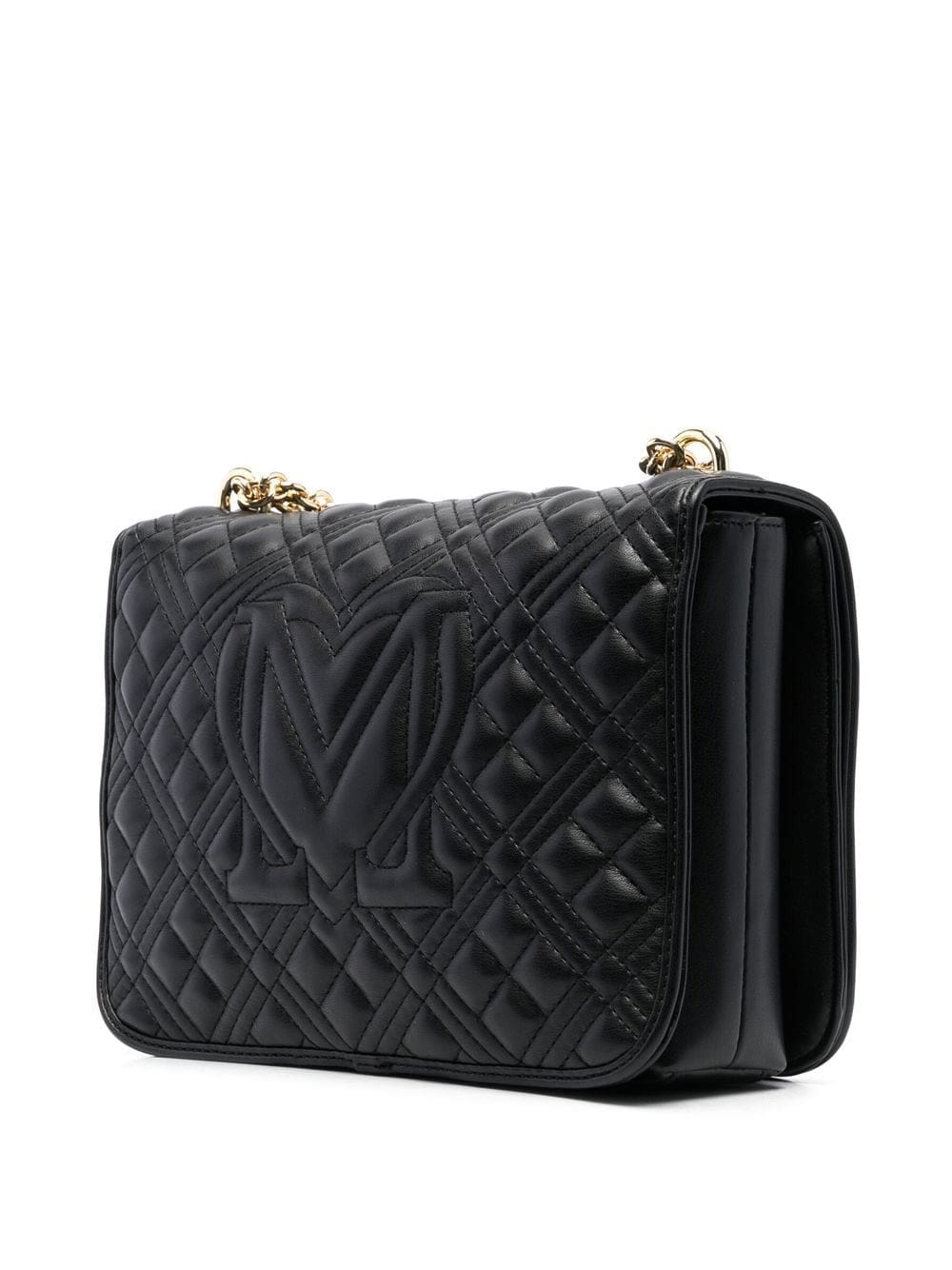 Love Moschino logo-plaque quilted shoulder bag - Image 3
