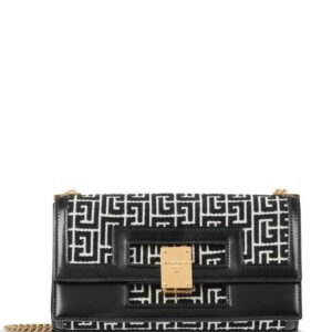 Balmain bifold monogram shoulder bag