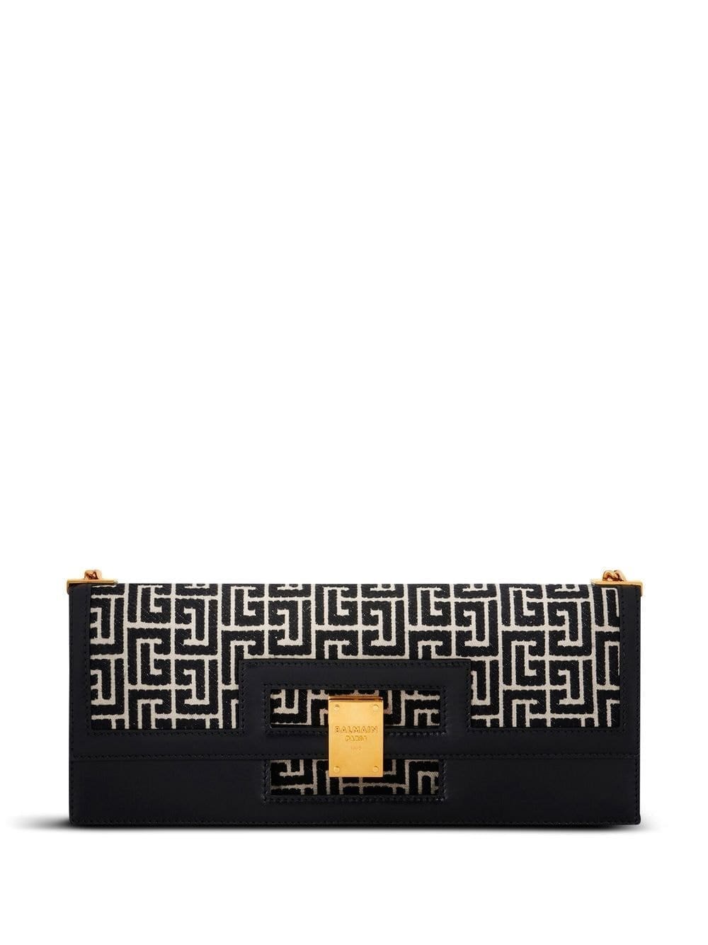 Balmain bifold monogram clutch bag