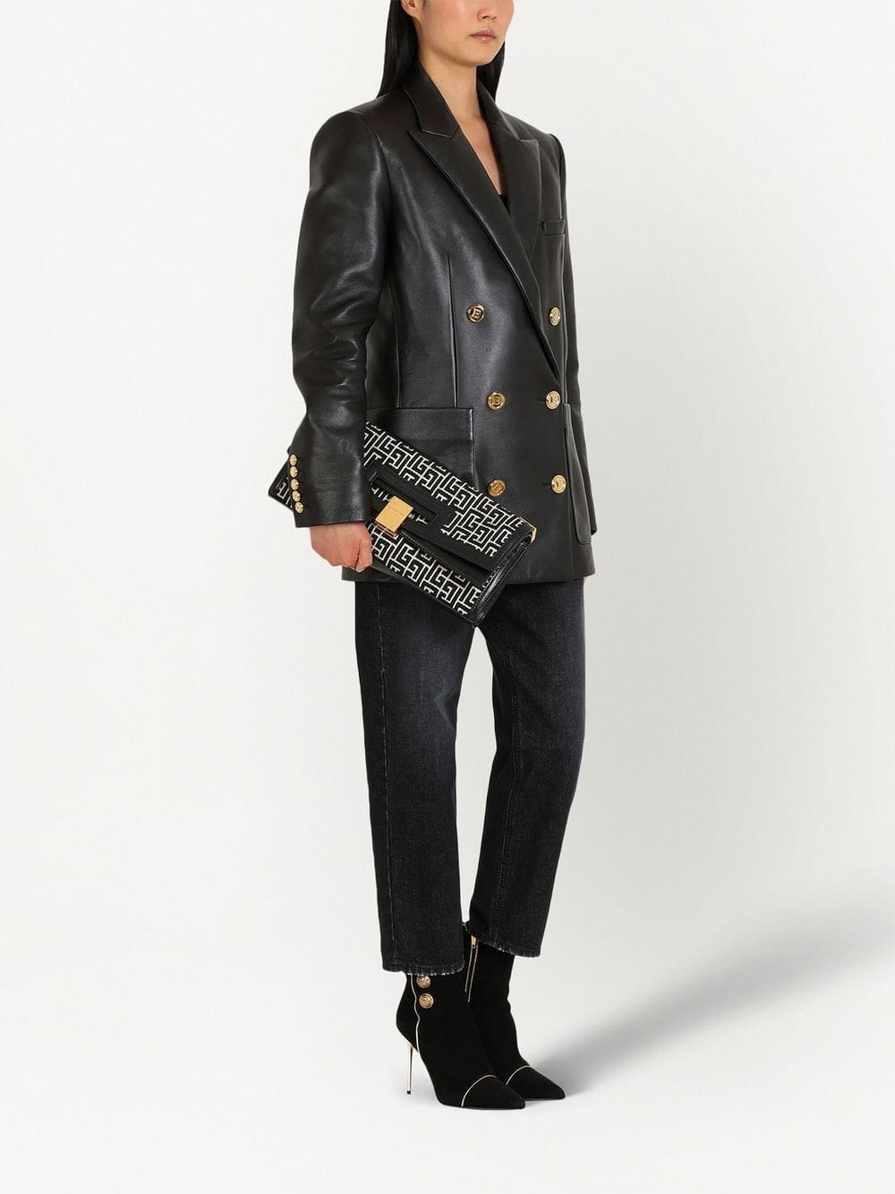 Balmain bifold monogram clutch bag - Image 2