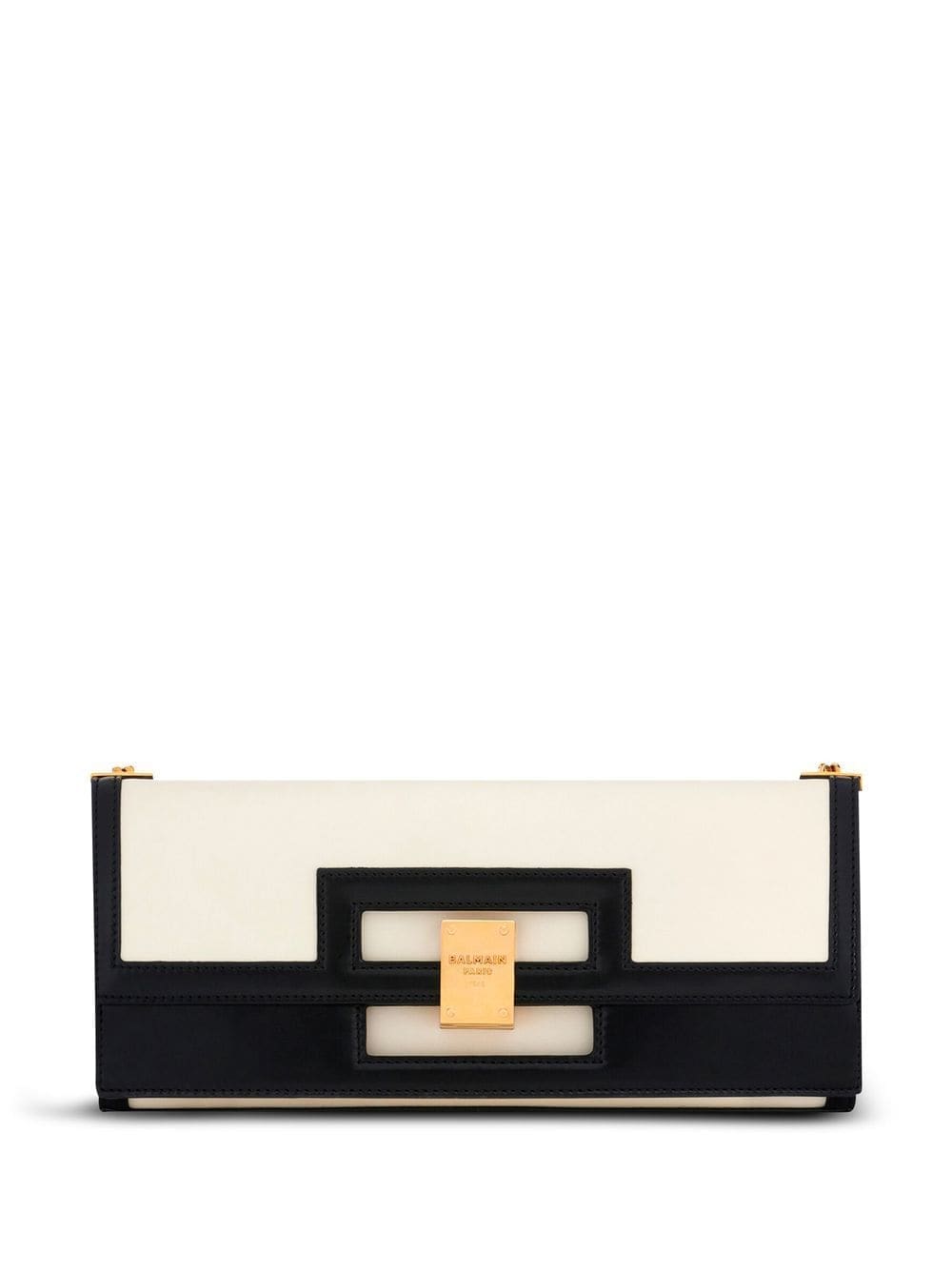 Balmain two-tone Heritage clutch bag