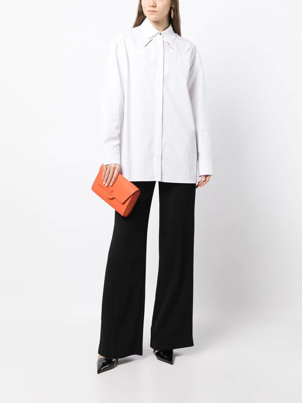 Versace cut-out detail long-sleeve shirt - Image 2