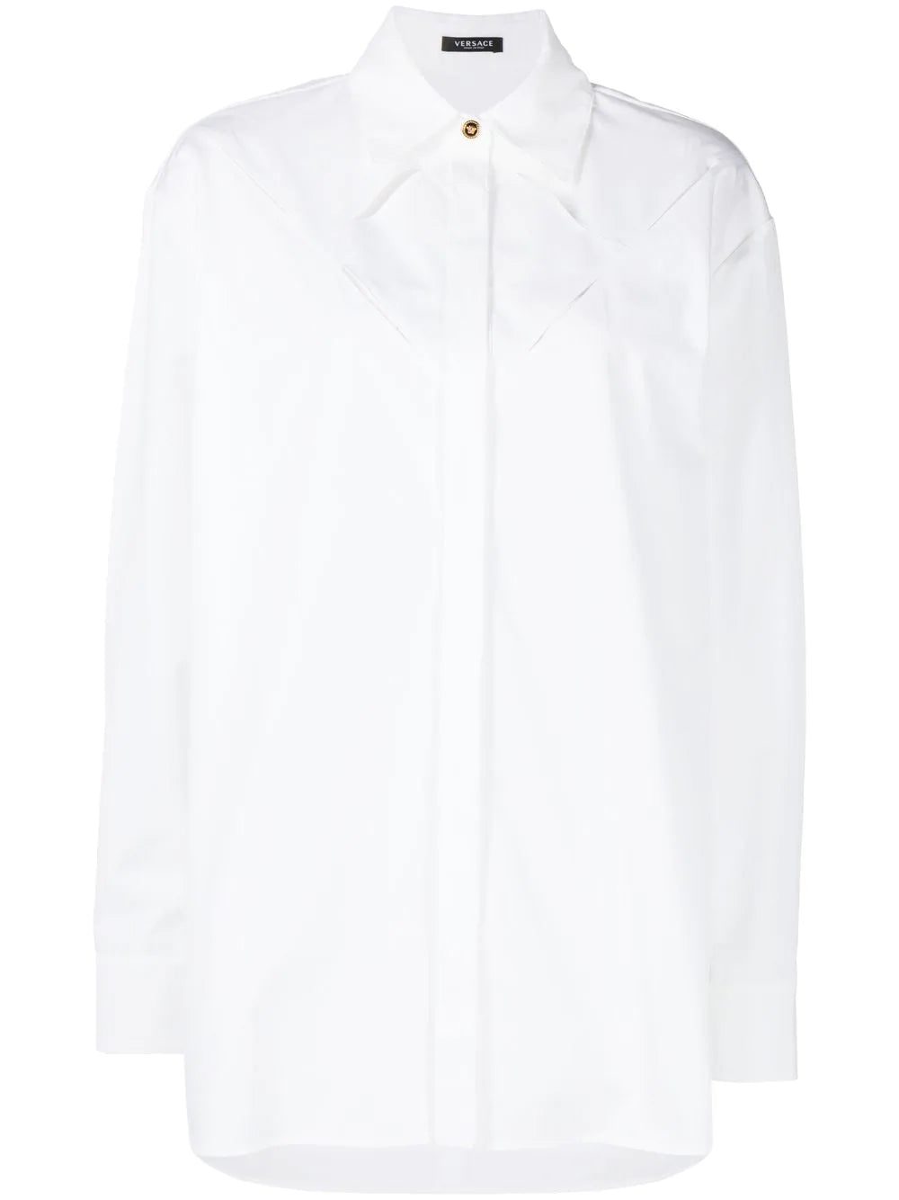 Versace cut-out detail long-sleeve shirt