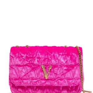 Versace Virtus velvet shoulder bag