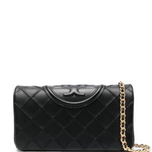 Tory Burch embossed-logo leather shoulder bag