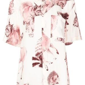 Stella McCartney  all-over graphic print silk shirt