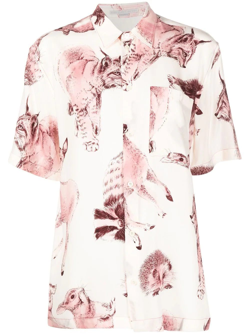 Stella McCartney all-over graphic print silk shirt