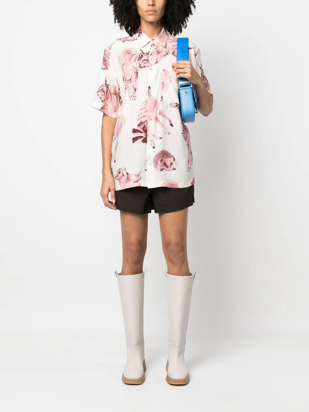 Stella McCartney all-over graphic print silk shirt - Image 2