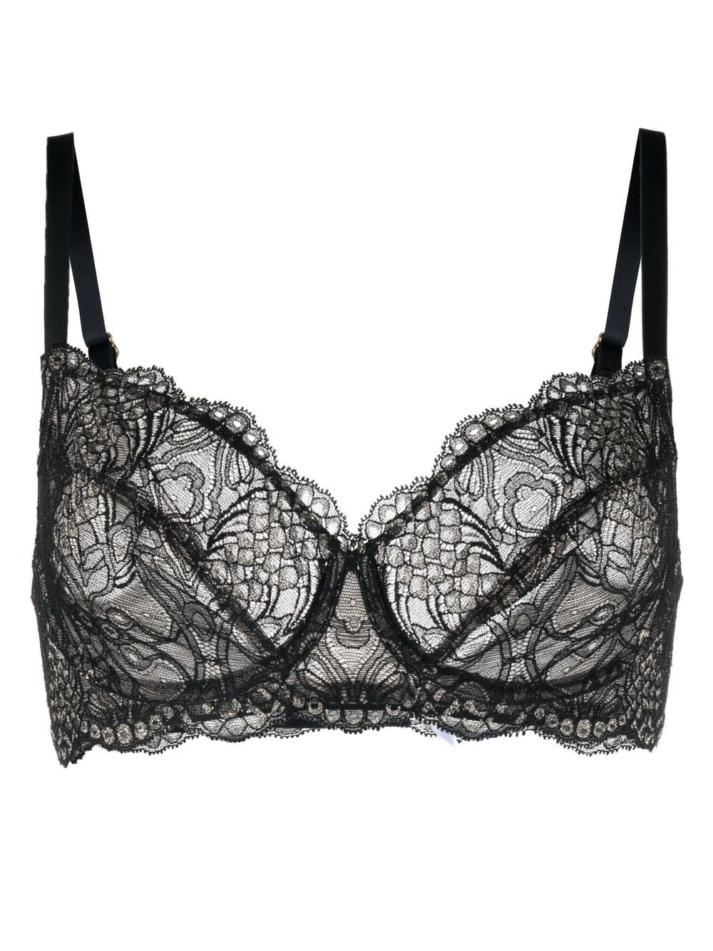 Hanro lace detail underwire bra