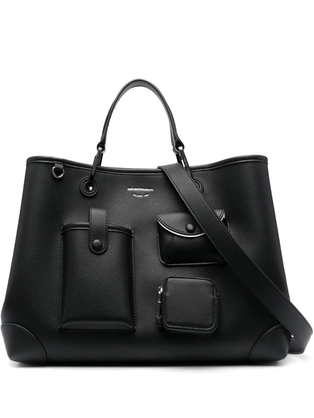 Emporio Armani grained faux-leather tote