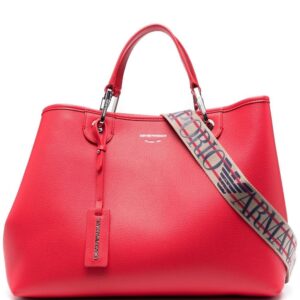 Emporio Armani logo-print faux leather tote