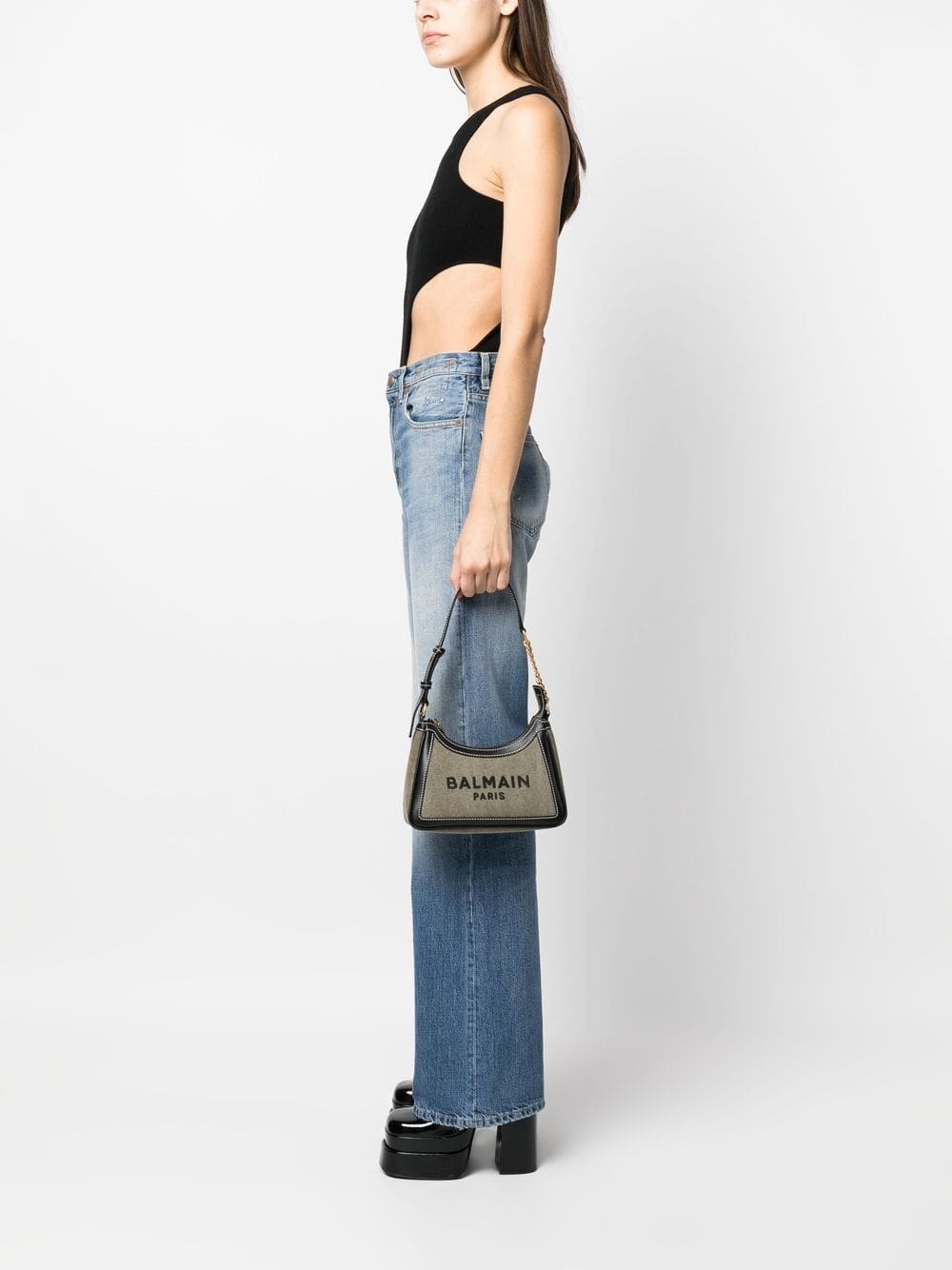 Balmain logo-print B-army shoulder bag - Image 2