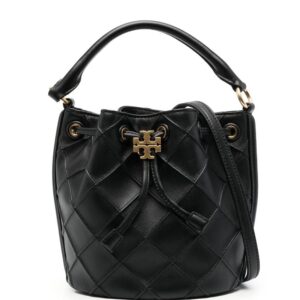 Tory Burch diamond-panel calf leather bucket bag