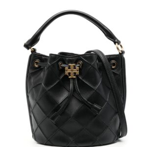 Tory Burch diamond-panel calf leather bucket bag