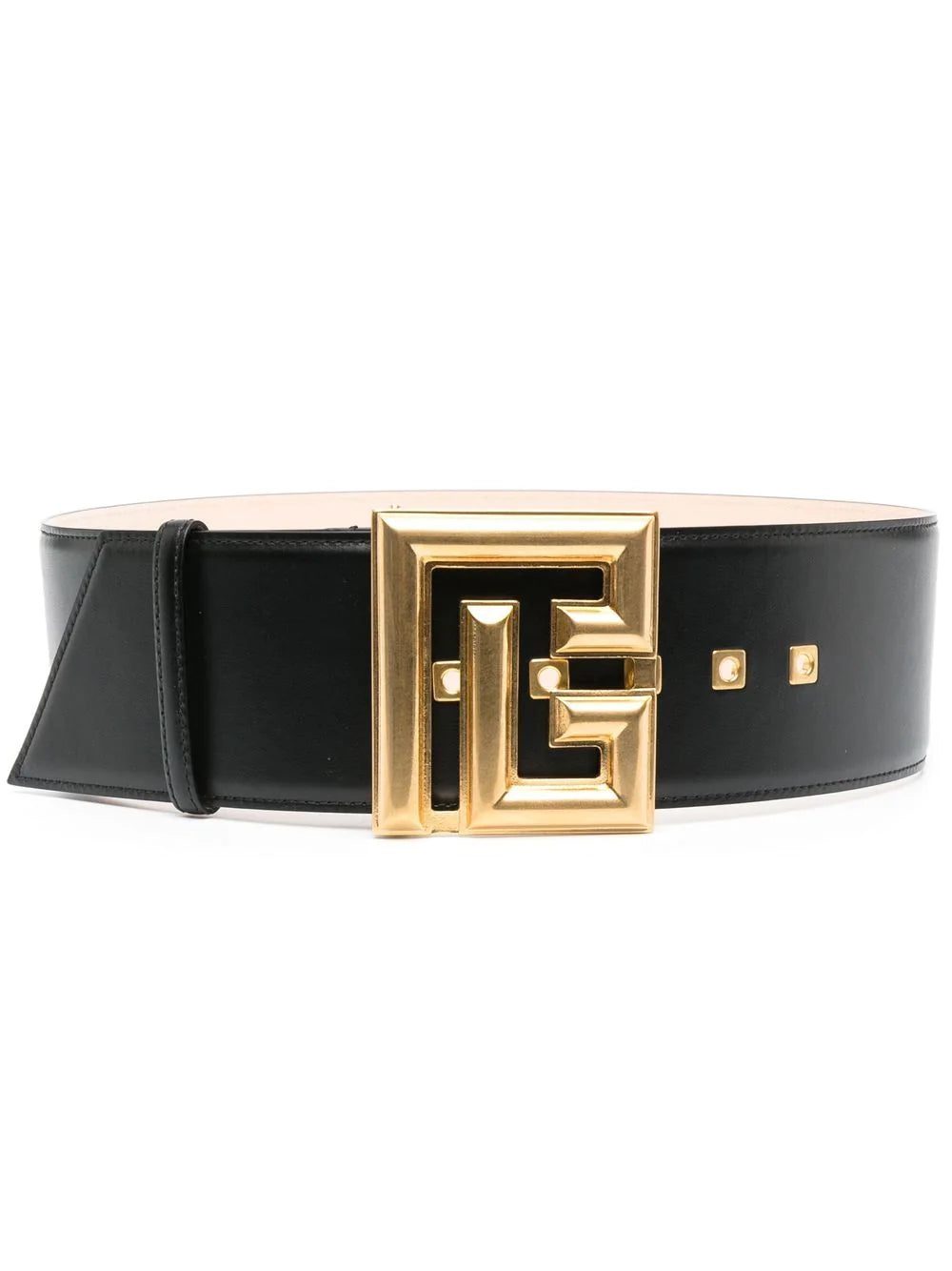 Balmain logo-buckle leather belt