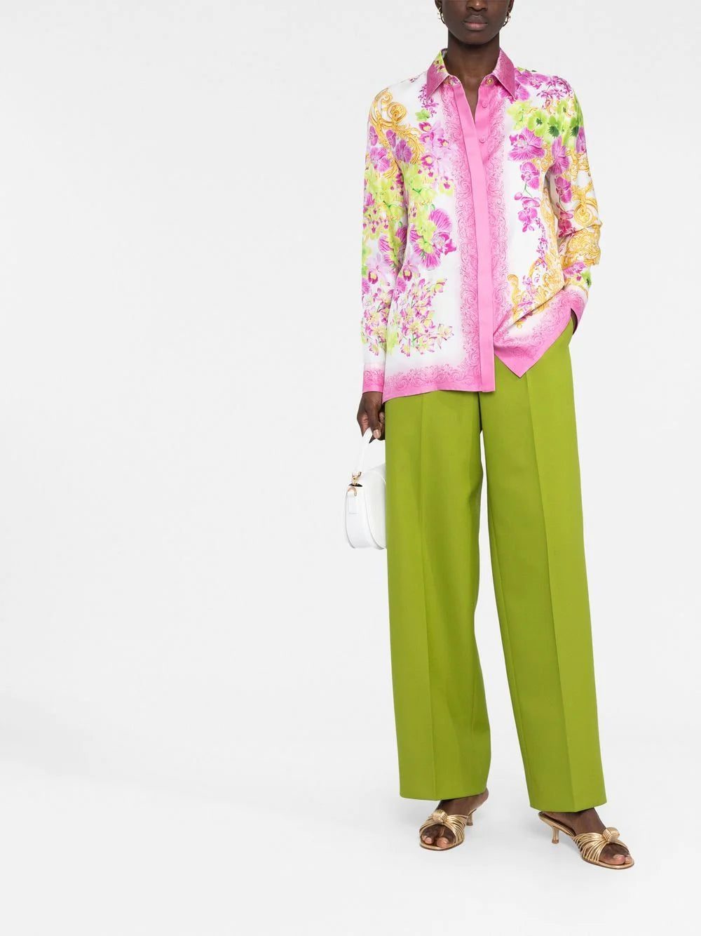 Versace button-down printed silk shirt - Image 2