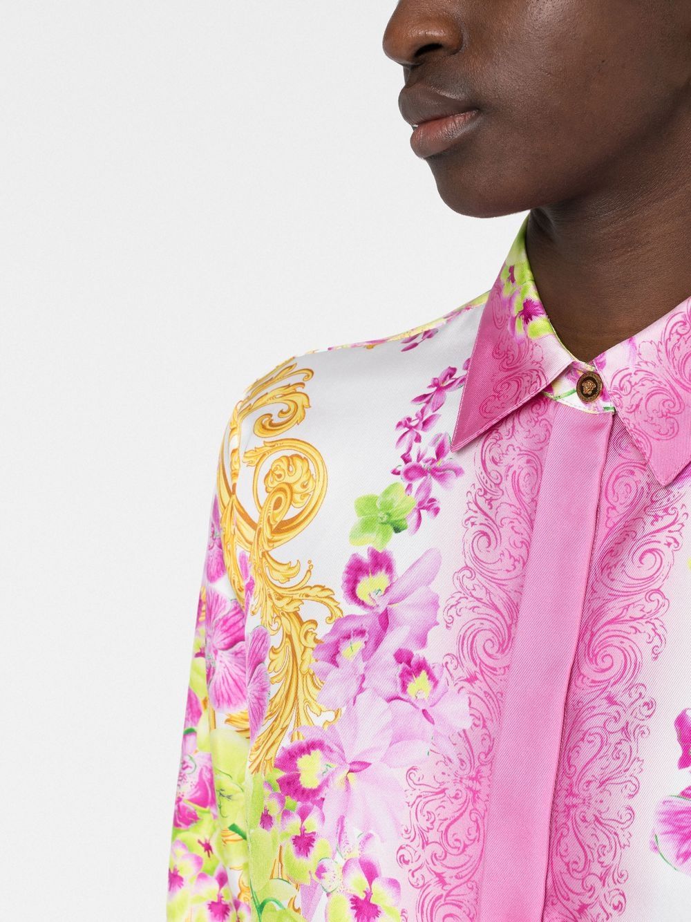 Versace button-down printed silk shirt - Image 3