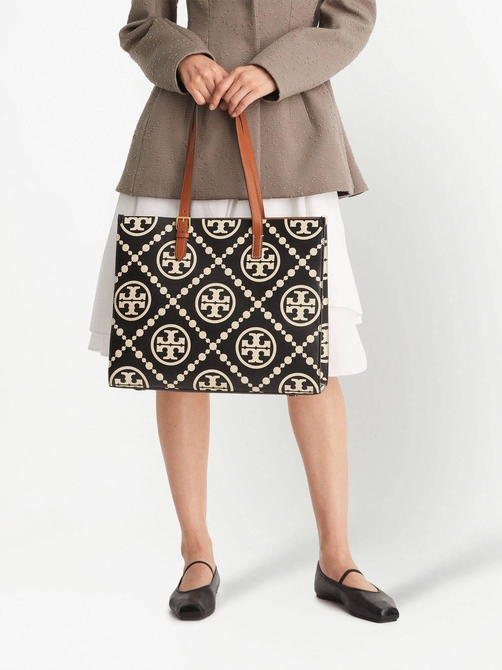 Tory Burch T Monogram embossed tote bag - Image 2